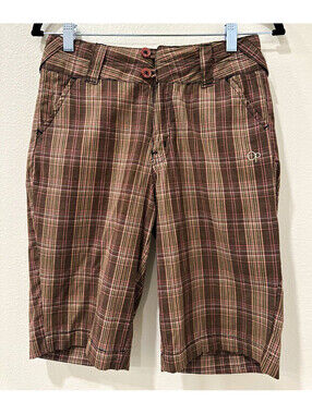 Vintage Ocean Pacific (OP)  Bermuda Shorts Brown and Pink Earth-tone Plaid Y- 16
